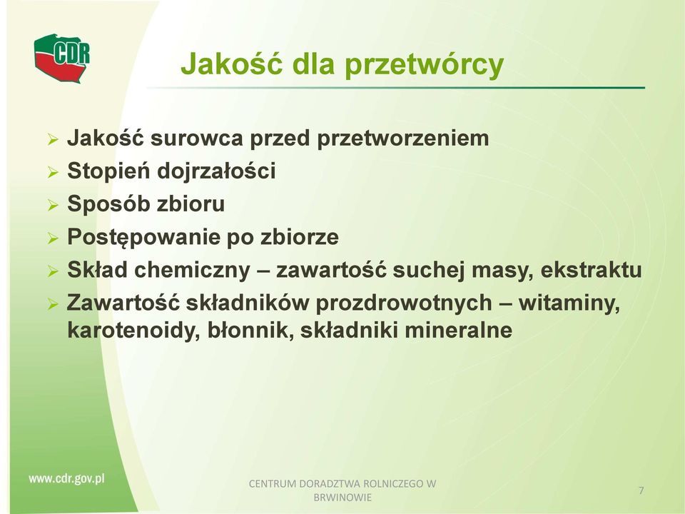 chemiczny zawartość suchej masy, ekstraktu Zawartość składników