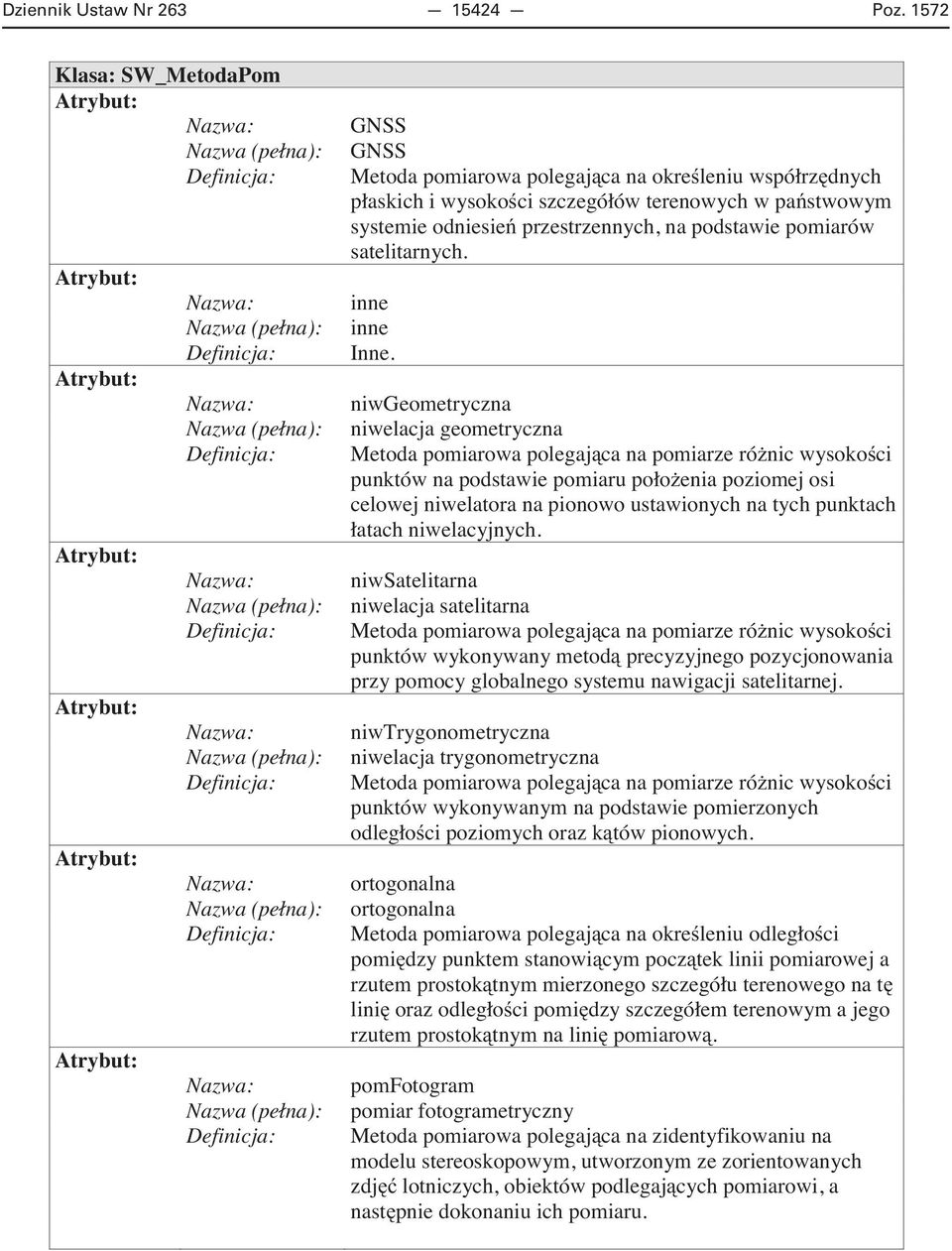 Nazwa: niwgeometryczna niwelacja geometryczna Definicja: Metoda pomiarowa polegaj ca na pomiarze ró nic wysoko ci enia poziomej osi celowej niwelatora na pionowo ustawionych na tych punktach Nazwa: