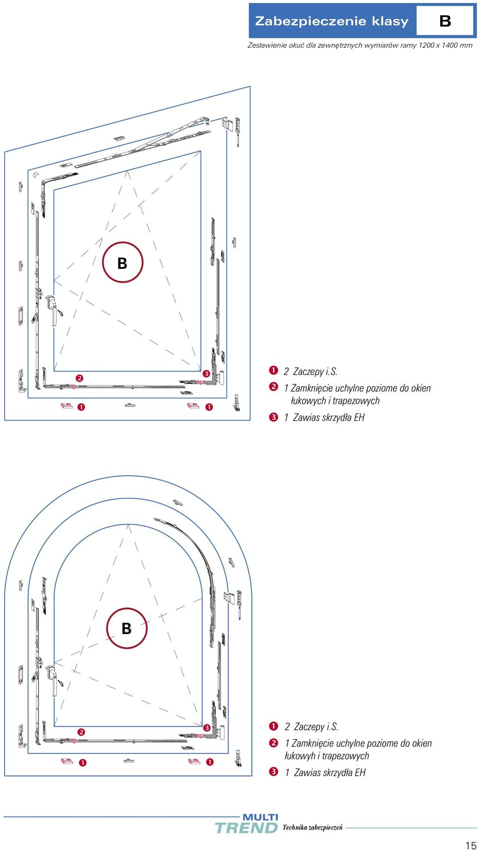 1 Zamkni cie uchylne poziome do okien łukowych i trapezowych 1 Zawias
