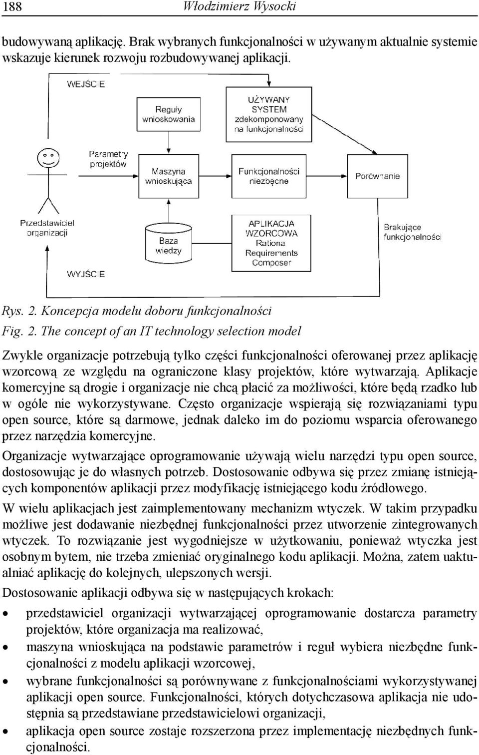 The concept of an IT technology selection model Zwykle organizacje potrzebują tylko części funkcjonalności oferowanej przez aplikację wzorcową ze względu na ograniczone klasy projektów, które