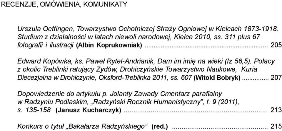 Paweł Rytel-Andrianik, Dam im imię na wieki (Iz 56,5).