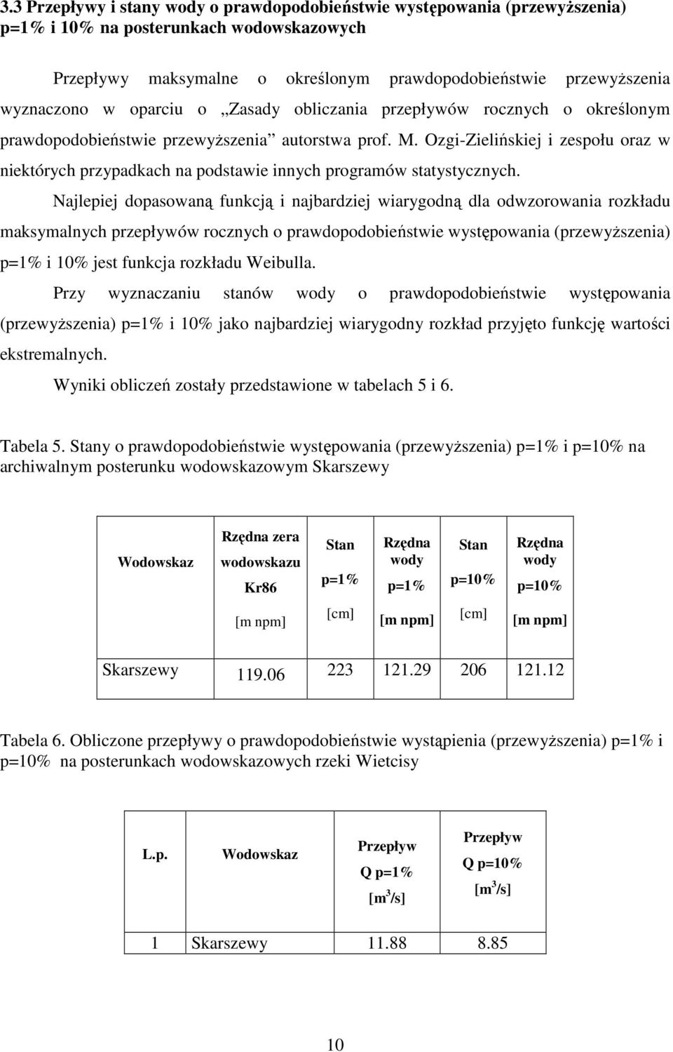 Ozgi-Zielińskiej i zespołu oraz w niektórych przypadkach na podstawie innych programów statystycznych.