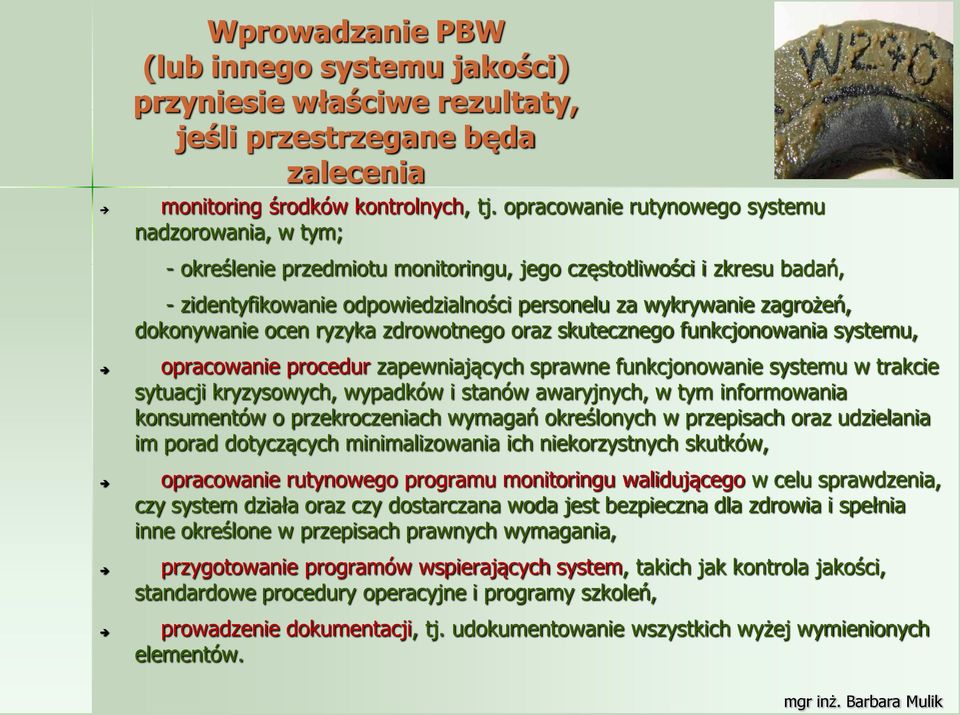 dokonywanie ocen ryzyka zdrowotnego oraz skutecznego funkcjonowania systemu, opracowanie procedur zapewniających sprawne funkcjonowanie systemu w trakcie sytuacji kryzysowych, wypadków i stanów