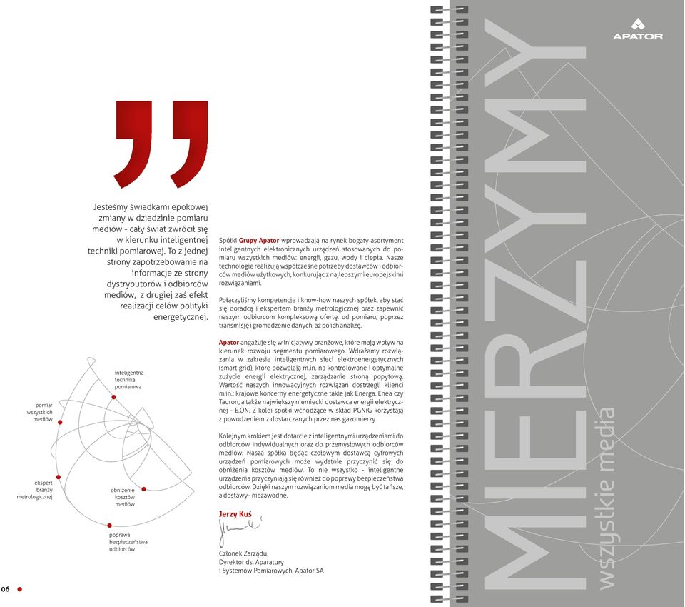 inteligentna technika pomiarowa obniżenie kosztów mediów poprawa bezpieczeństwa odbiorców Spółki Grupy Apator wprowadzają na rynek bogaty asortyment inteligentnych elektronicznych urządzeń