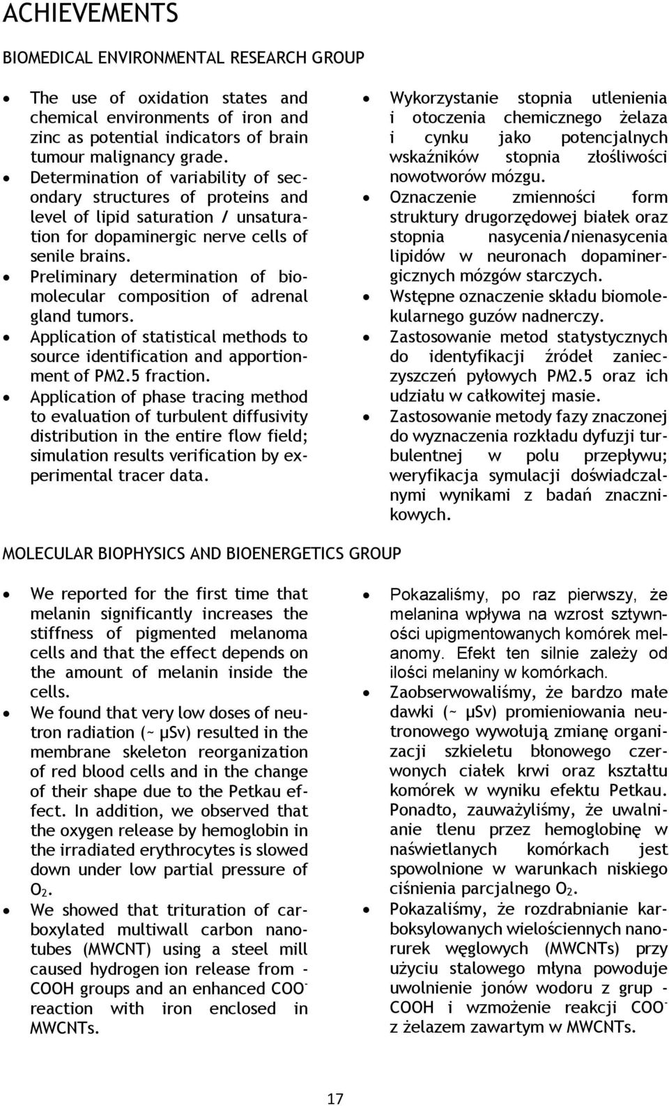 Preliminary determination of biomolecular composition of adrenal gland tumors. Application of statistical methods to source identification and apportionment of PM2.5 fraction.