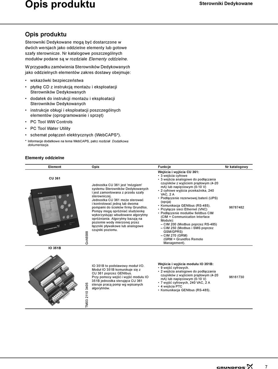 dodatek do instrukcji montażu i eksploatacji Sterowników Dedykowanych instrukcje obługi i eksploatacji poszczególnych elementów (oprogramowanie i sprzęt) PC Tool WW Controls PC Tool Water Utility