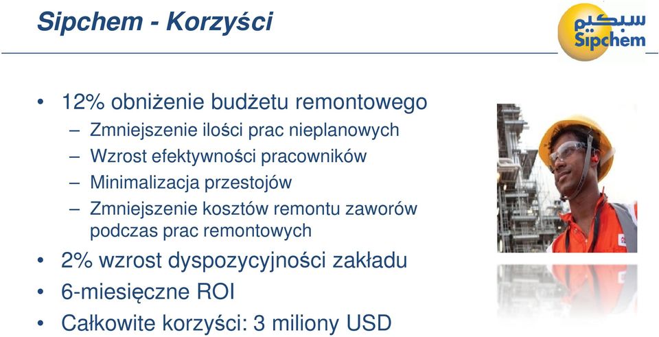 przestojów Zmniejszenie kosztów remontu zaworów podczas prac remontowych