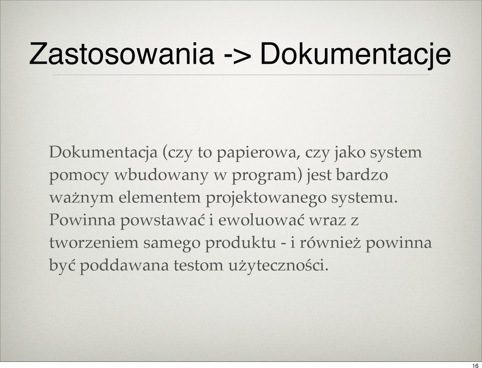 projektowanego systemu.