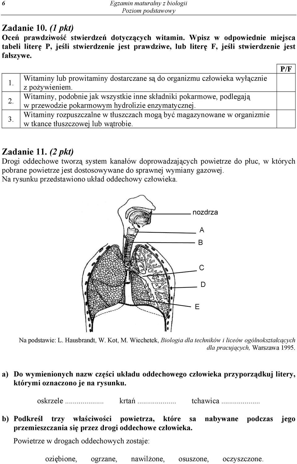 Witaminy lub prowitaminy dostarczane są do organizmu człowieka wyłącznie z pożywieniem.