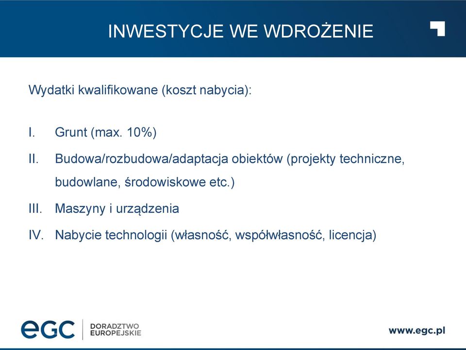 Budowa/rozbudowa/adaptacja obiektów (projekty techniczne,