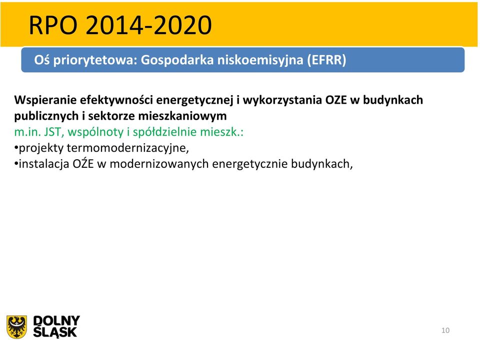 sektorze mieszkaniowym m.in. JST, wspólnoty i spółdzielnie mieszk.