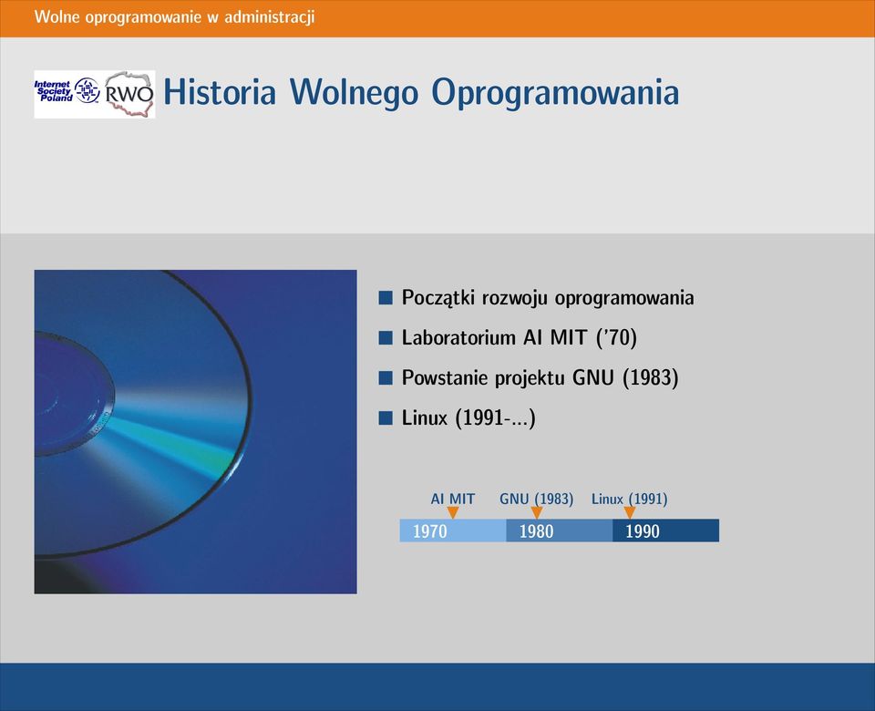 70) Powstanie projektu GNU (1983) Linux