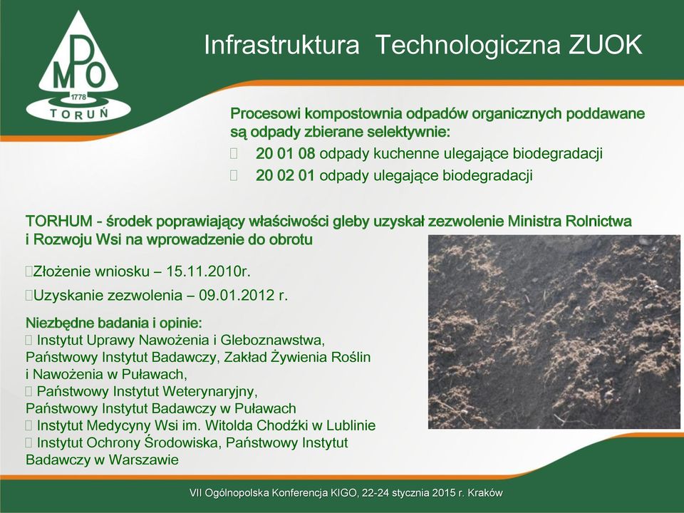 Uzyskanie zezwolenia 09.01.2012 r.