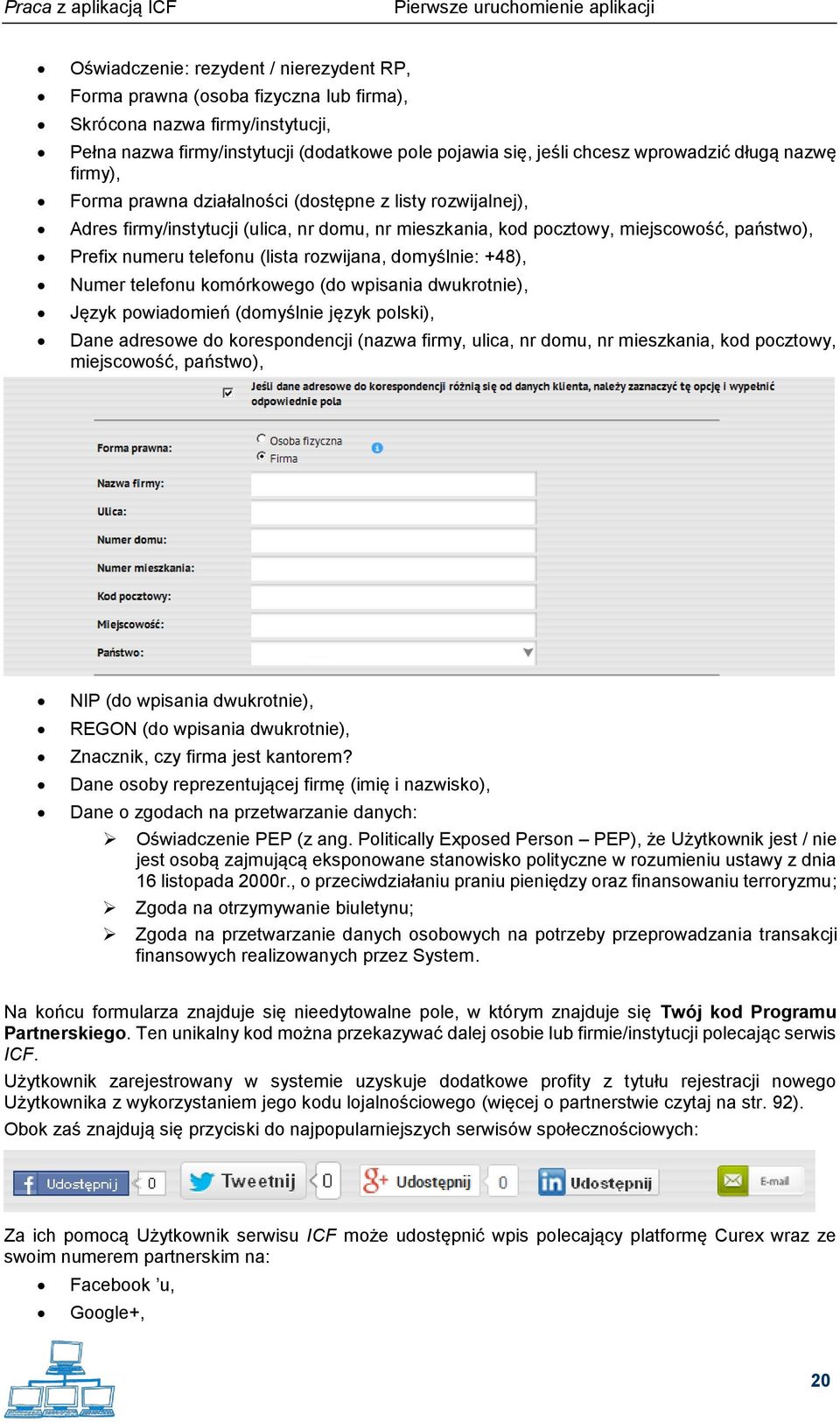 miejscowość, państwo), Prefix numeru telefonu (lista rozwijana, domyślnie: +48), Numer telefonu komórkowego (do wpisania dwukrotnie), Język powiadomień (domyślnie język polski), Dane adresowe do