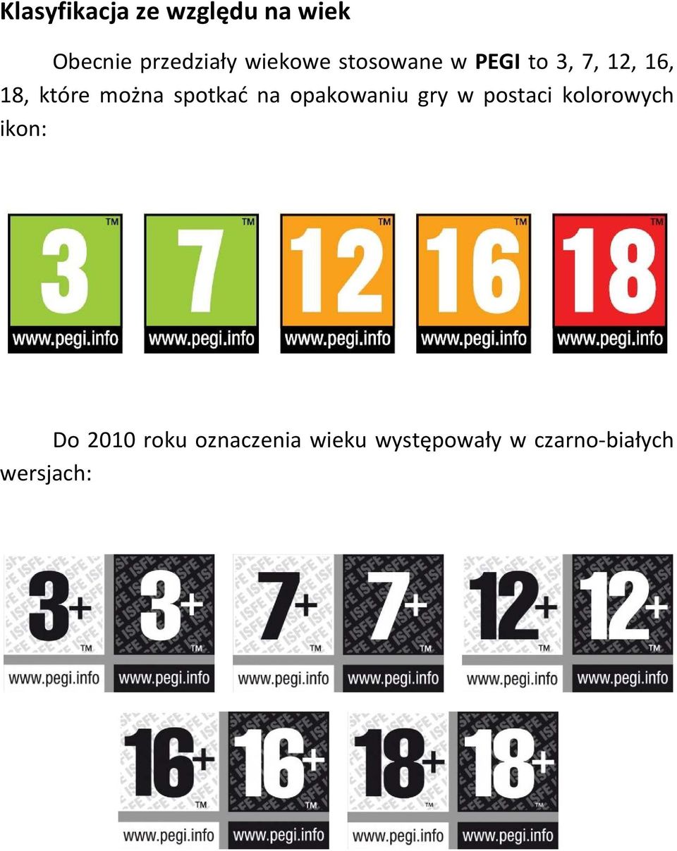 spotkać na opakowaniu gry w postaci kolorowych ikon: Do