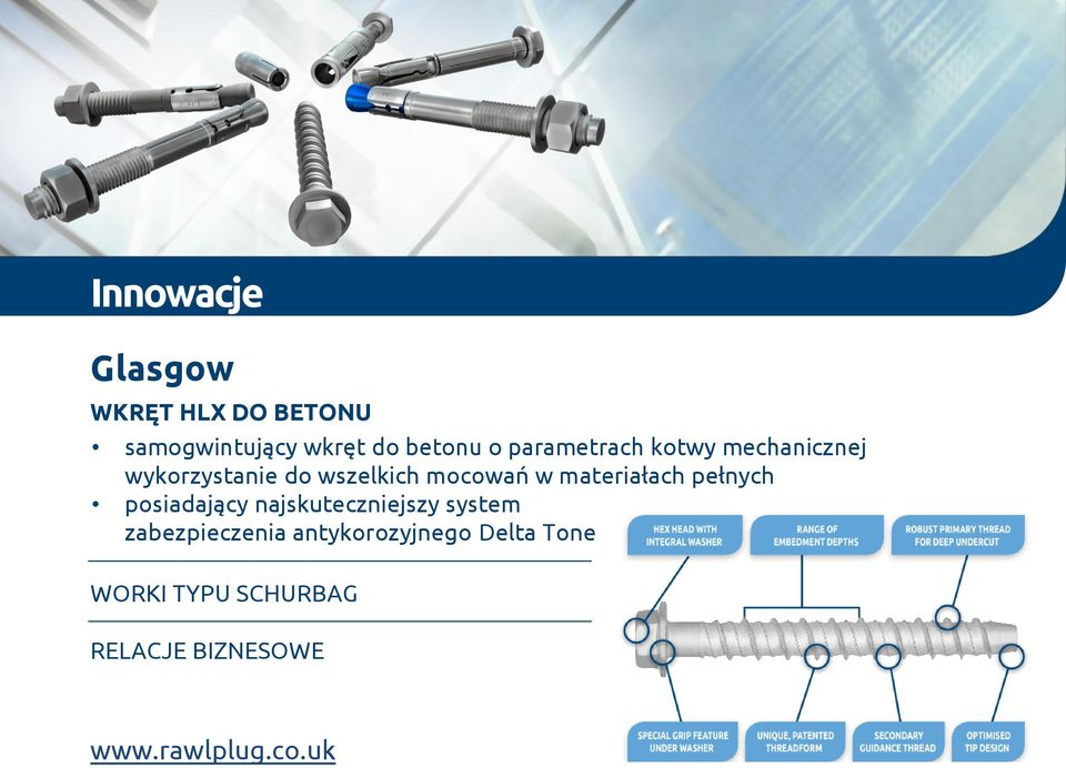 materiałach pełnych posiadający najskuteczniejszy system