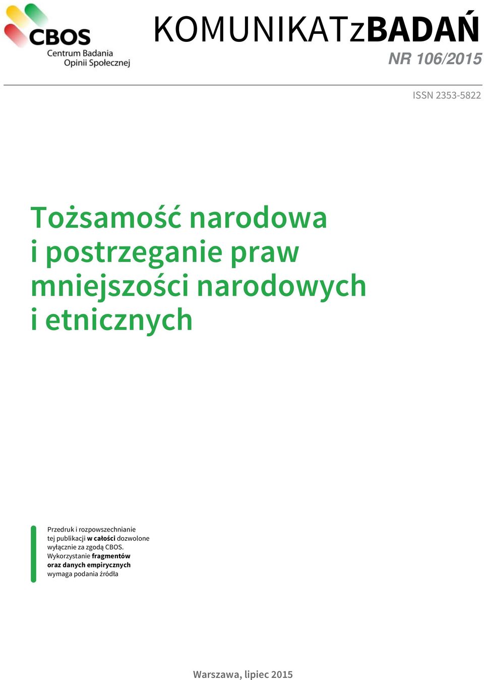 rozpowszechnianie tej publikacji w całości dozwolone wyłącznie za zgodą