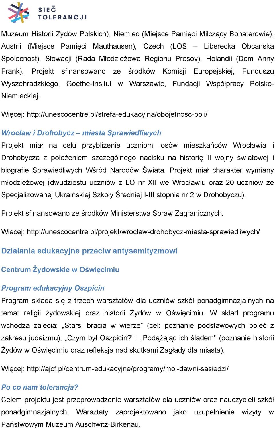 Więcej: http://unescocentre.