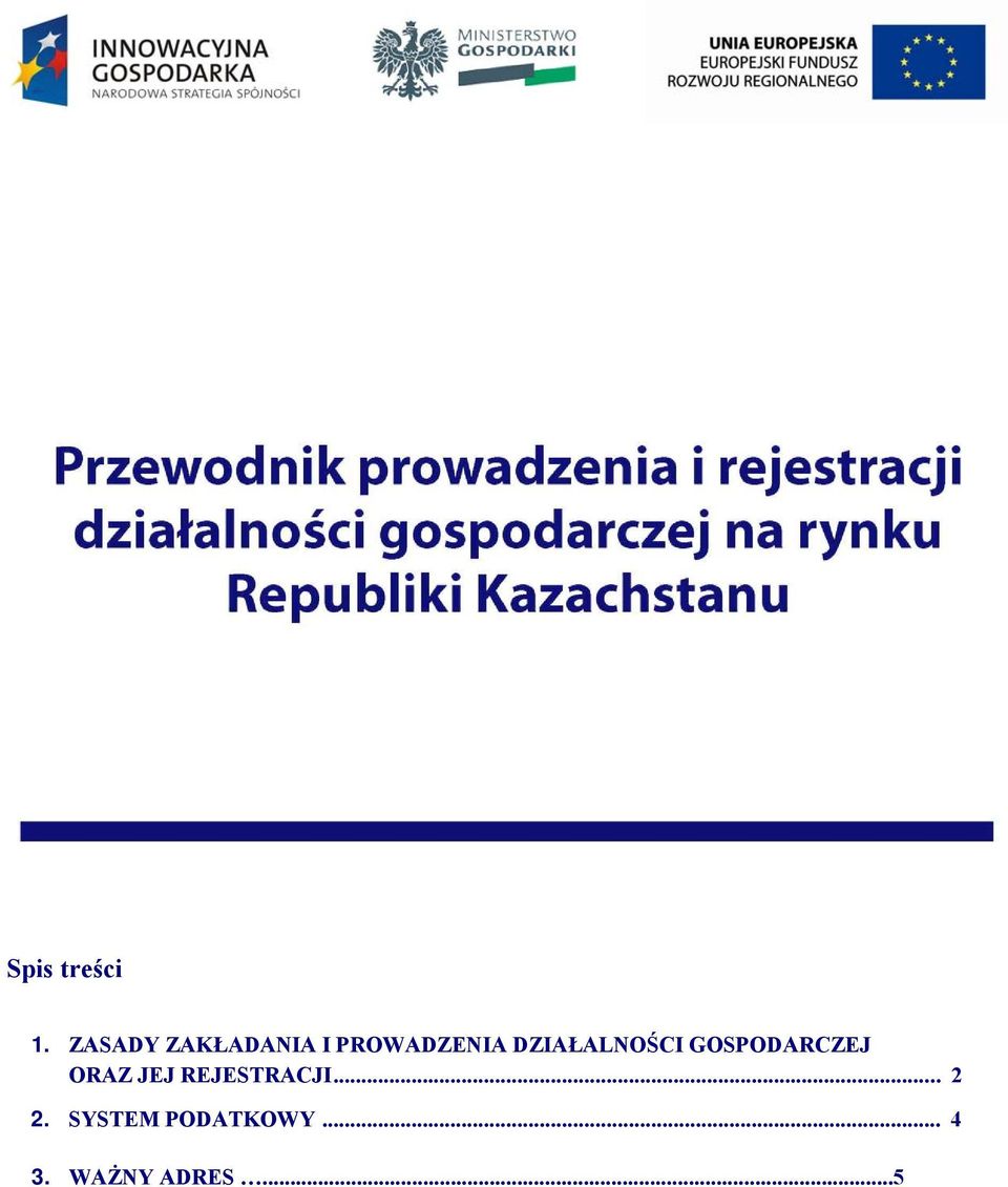 DZIAŁALNOŚCI GOSPODARCZEJ ORAZ JEJ