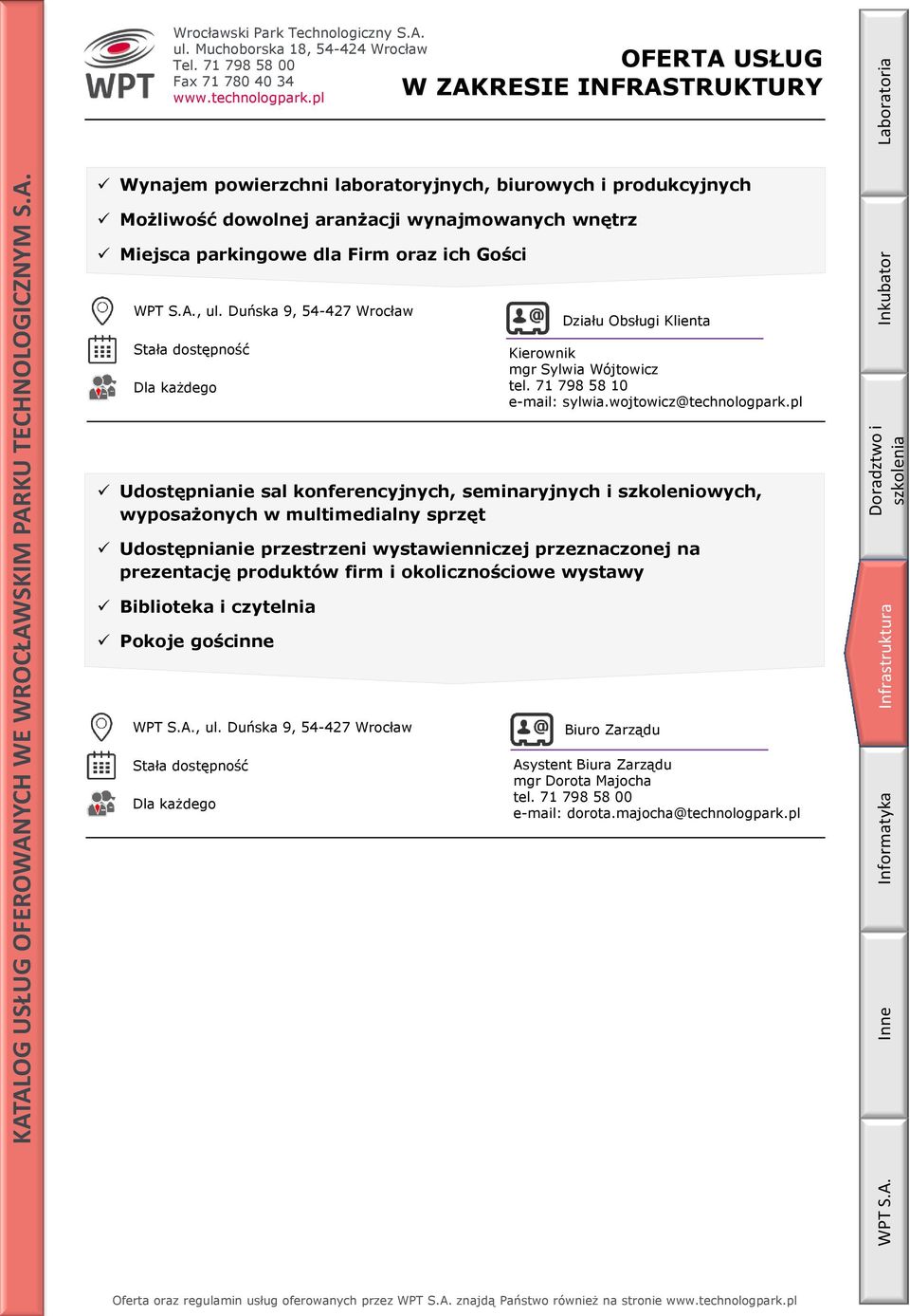 pl Udostępnianie sal konferencyjnych, seminaryjnych i szkoleniowych, wyposażonych w multimedialny sprzęt Udostępnianie przestrzeni wystawienniczej przeznaczonej na prezentację produktów firm