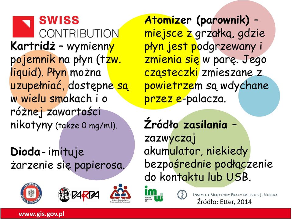 Dioda- imituje żarzenie się papierosa.