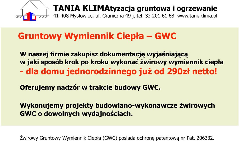 Oferujemy nadzór w trakcie budowy GWC.