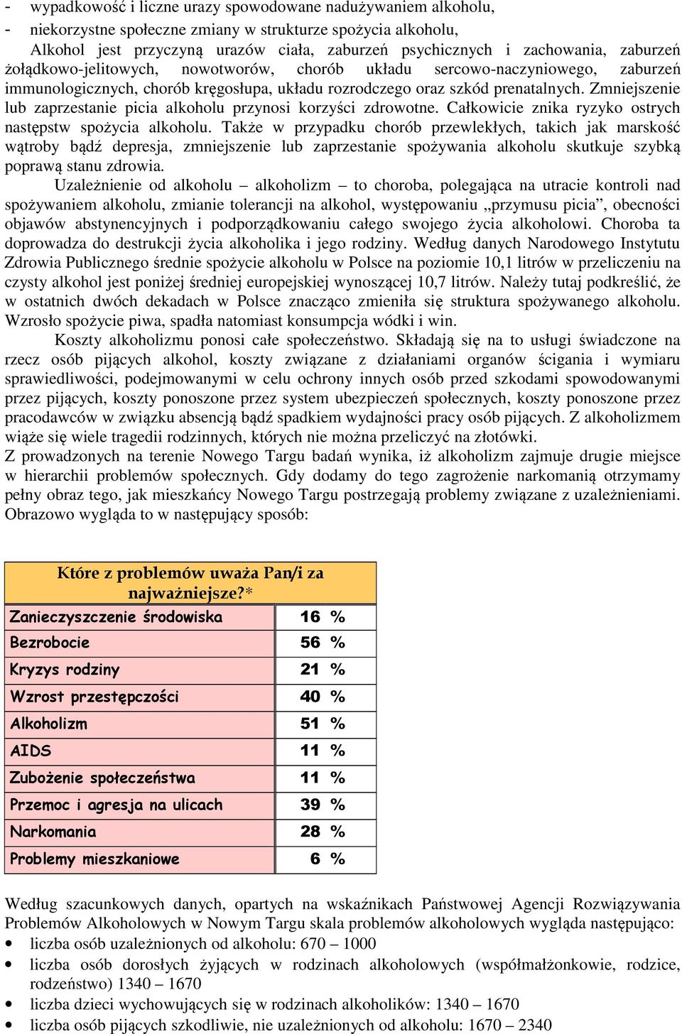 Zmniejszenie lub zaprzestanie picia alkoholu przynosi korzyści zdrowotne. Całkowicie znika ryzyko ostrych następstw spożycia alkoholu.