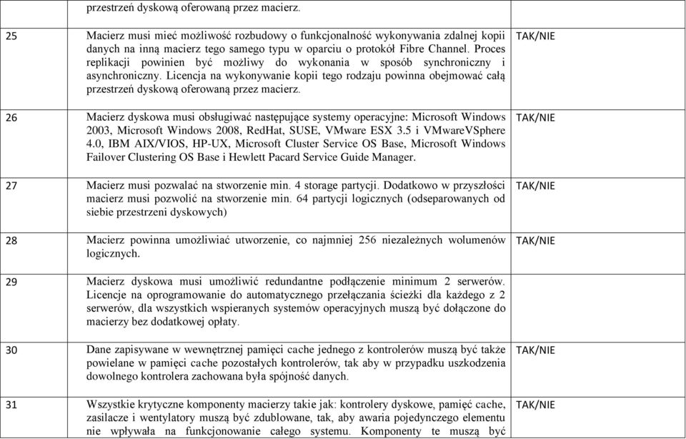 Proces replikacji powinien być możliwy do wykonania w sposób synchroniczny i asynchroniczny.