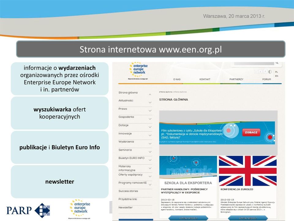 partnerów Strona internetowa www.een.org.