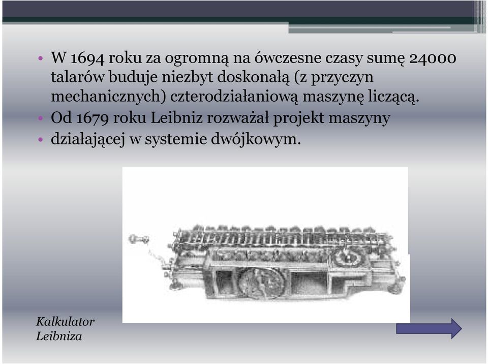 czterodziałaniową maszynę liczącą.
