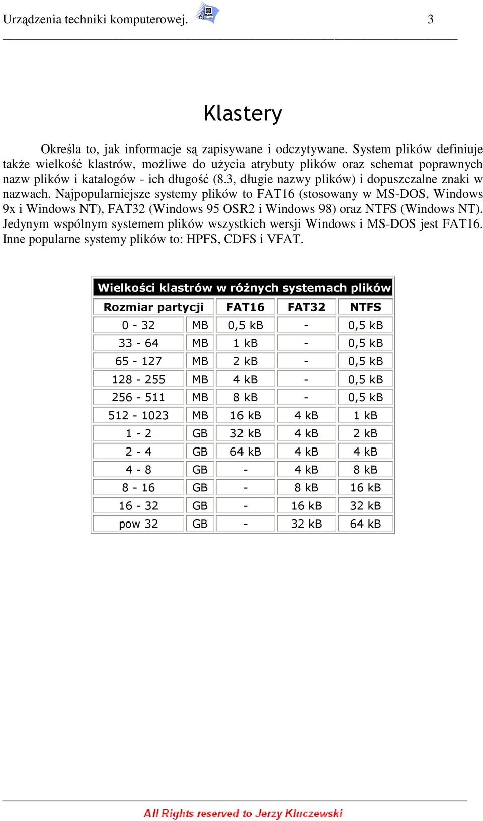 Najppularniejsze systemy plików t FAT16 (stswany w MS-DOS, Windws 9x i Windws NT), FAT32 (Windws 95 OSR2 i Windws 98) raz NTFS (Windws NT).