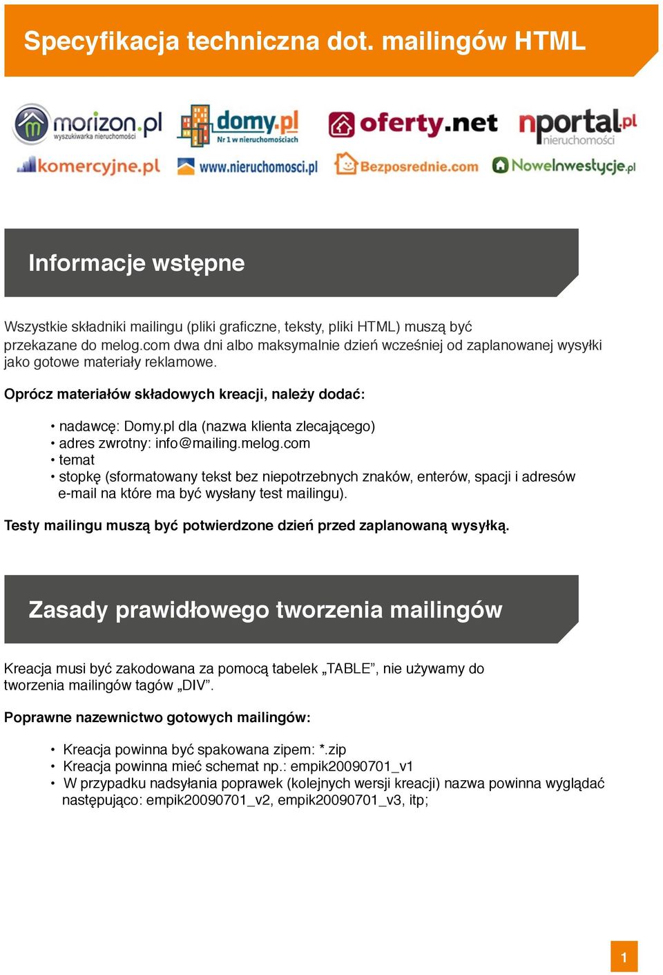 pl dla (nazwa klienta zlecającego) adres zwrotny: info@mailing.melog.