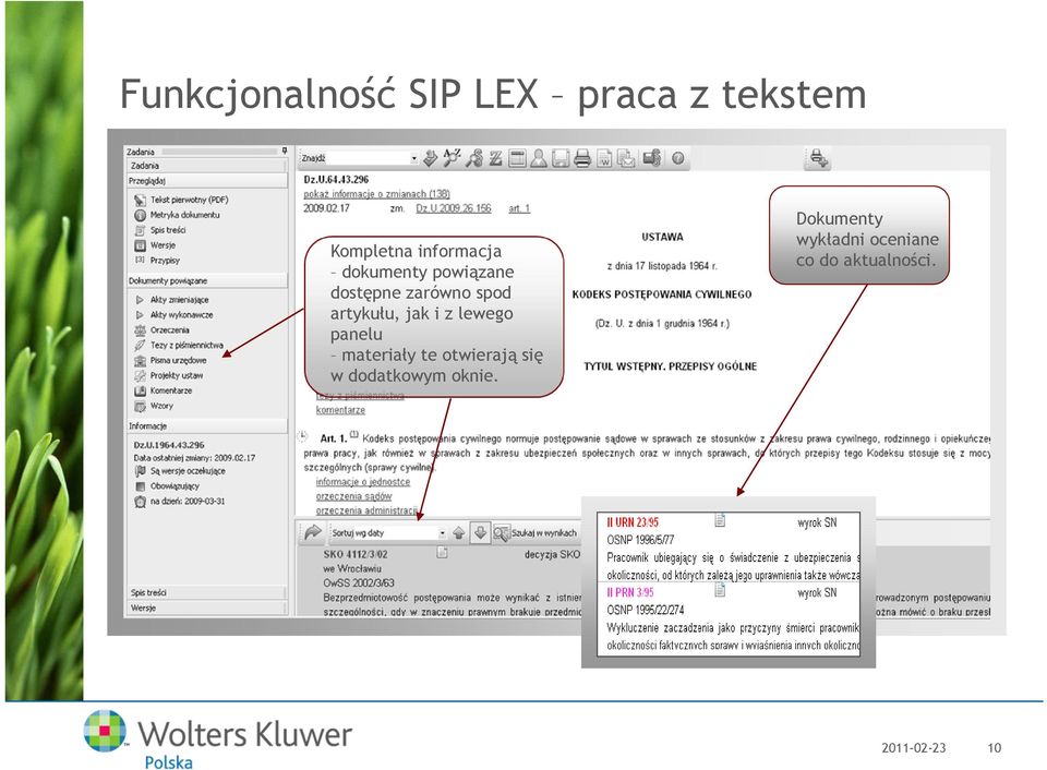 lewego panelu materiały te otwierają się w dodatkowym oknie.