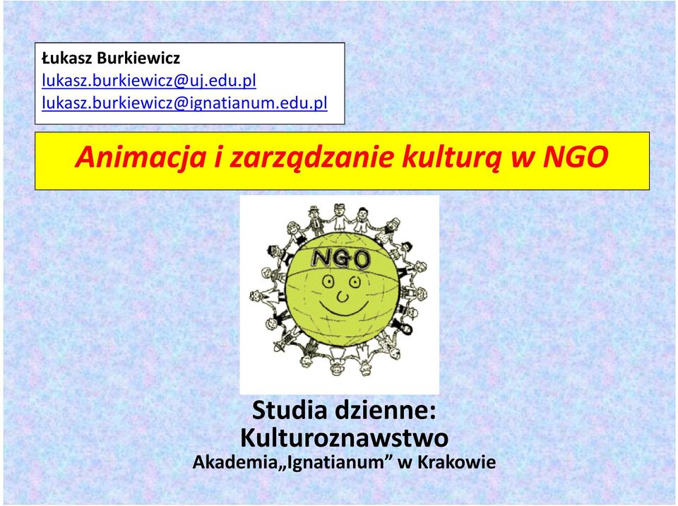 pl Animacja i zarządzanie kulturą w NGO