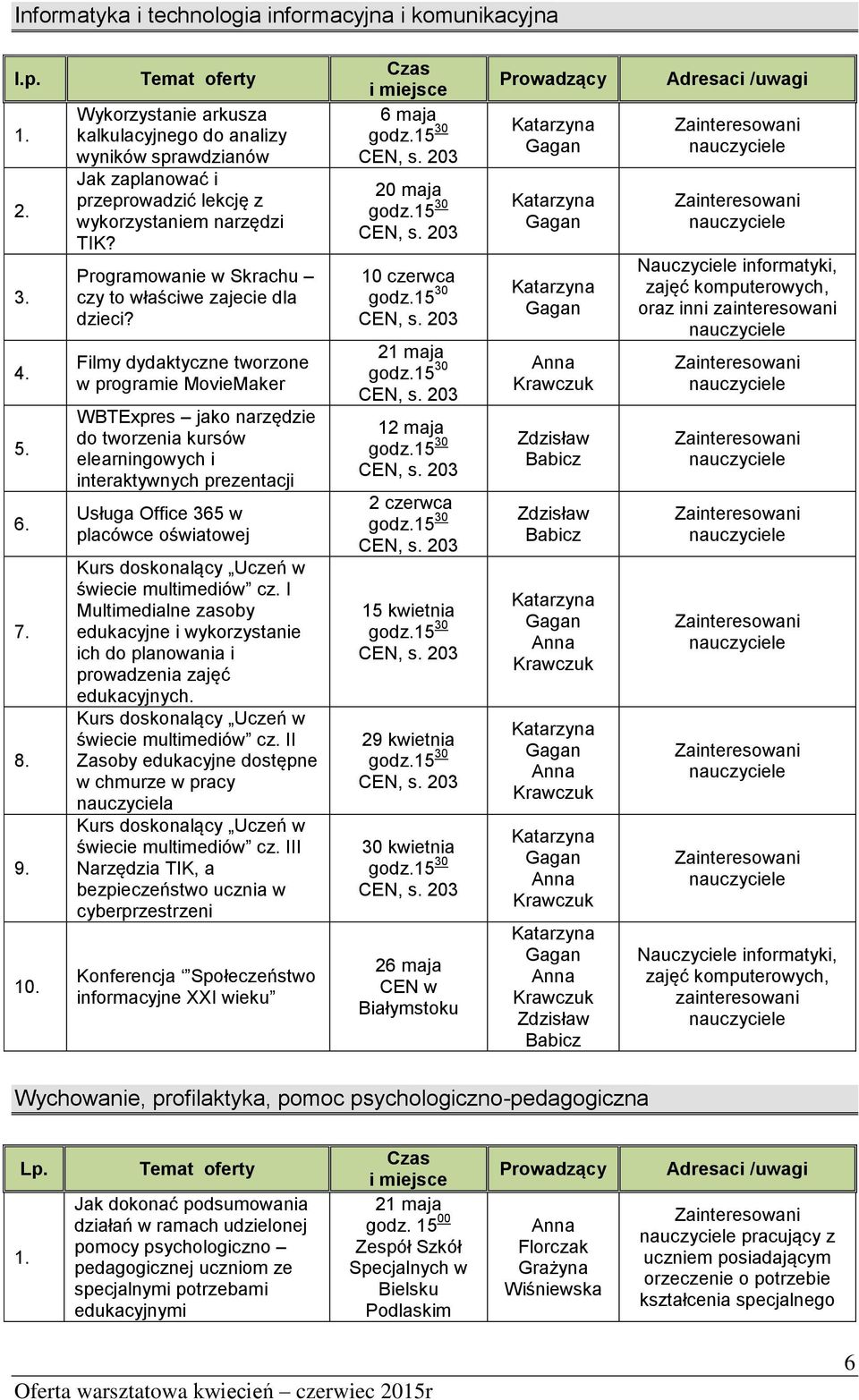 Filmy dydaktyczne tworzone w programie MovieMaker WBTExpres jako narzędzie do tworzenia kursów elearningowych i interaktywnych prezentacji Usługa Office 365 w placówce oświatowej Kurs doskonalący