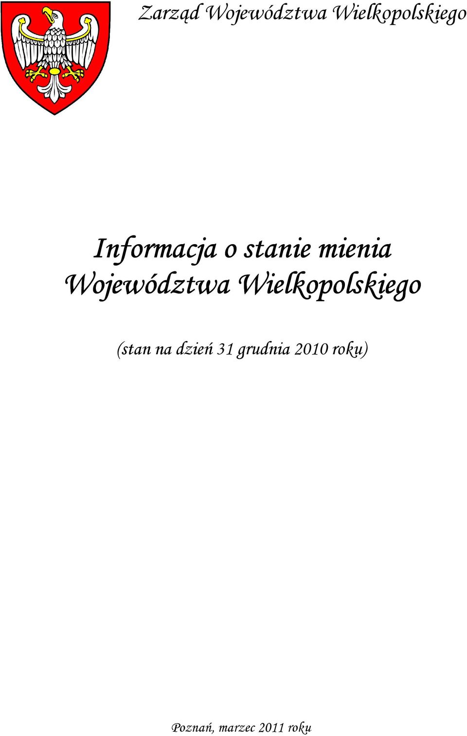 Województwa Wielkopolskiego (stan na