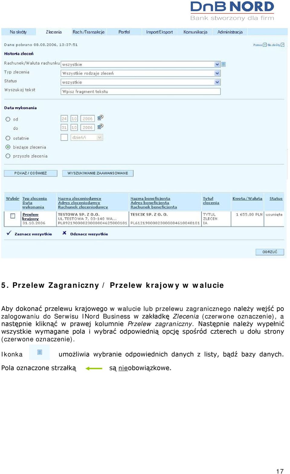 Przelew zagraniczny.