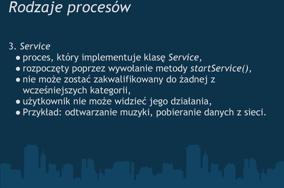 wywołanie metody startservice(), nie może zostać zakwalifikowany do