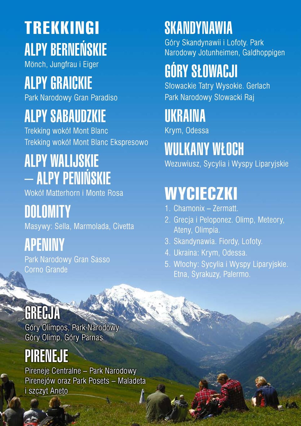 Park Narodowy Jotunheimen, Galdhoppigen GÓRY SŁOWACJI Słowackie Tatry Wysokie. Gerlach Park Narodowy Słowacki Raj UKRAINA Krym, Odessa WULKANY WŁOCH Wezuwiusz, Sycylia i Wyspy Liparyjskie WYCIECZKI 1.