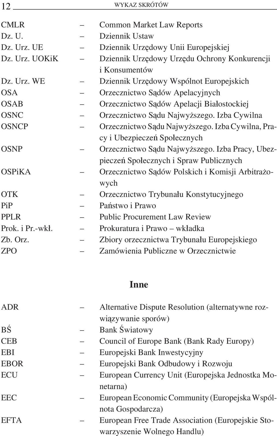 Izba Cywilna OSNCP Orzecznictwo Sądu Najwyższego. Izba Cywilna, Pracy i Ubezpieczeń Społecznych OSNP Orzecznictwo Sądu Najwyższego.