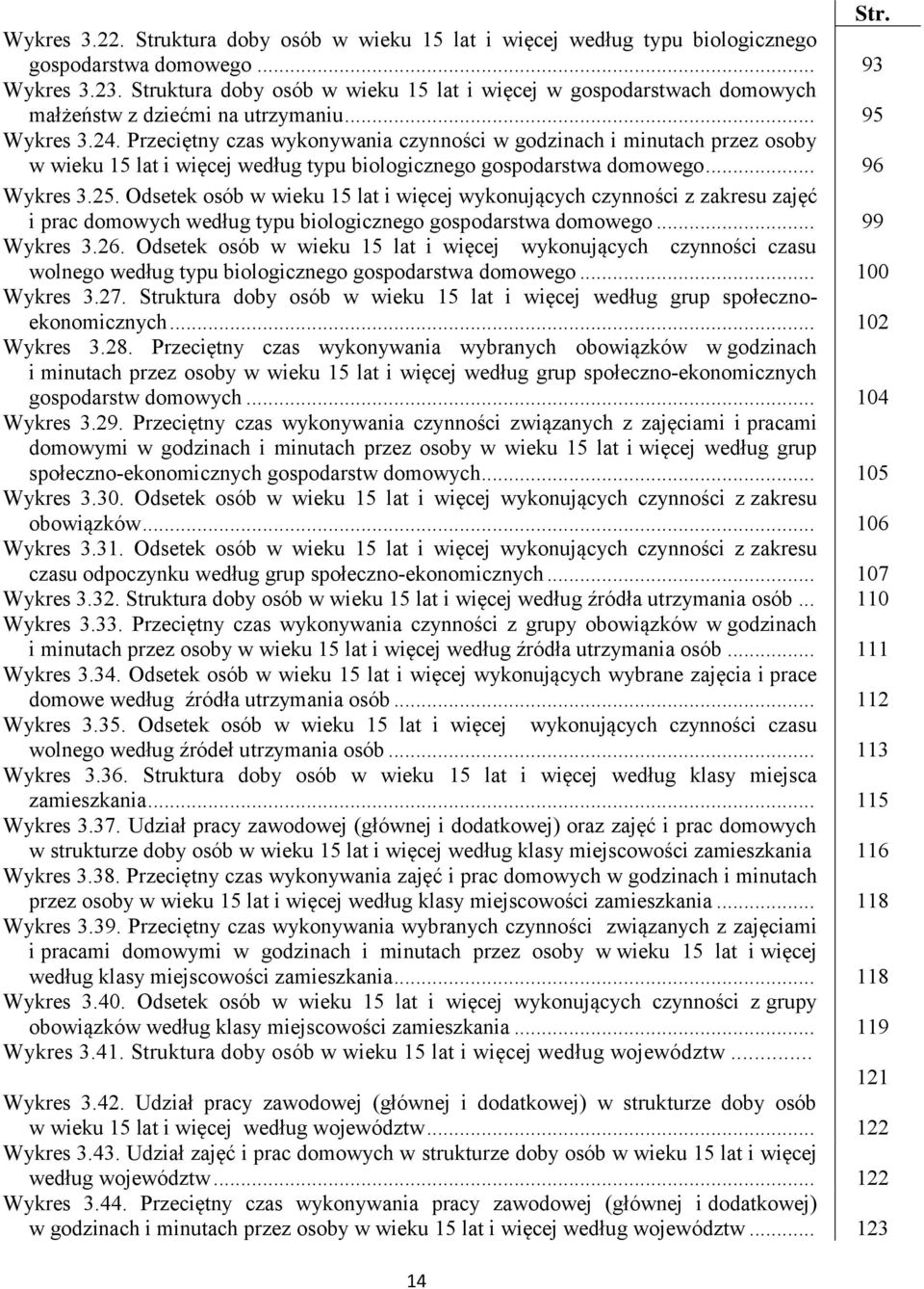 Przeciętny czas wykonywania czynności w godzinach i minutach przez osoby w wieku 15 lat i więcej według typu biologicznego gospodarstwa domowego... 96 Wykres 3.25.