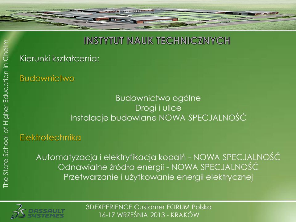 kopalń - NOWA SPECJALNOŚĆ Odnawialne źródła energii - NOWA SPECJALNOŚĆ