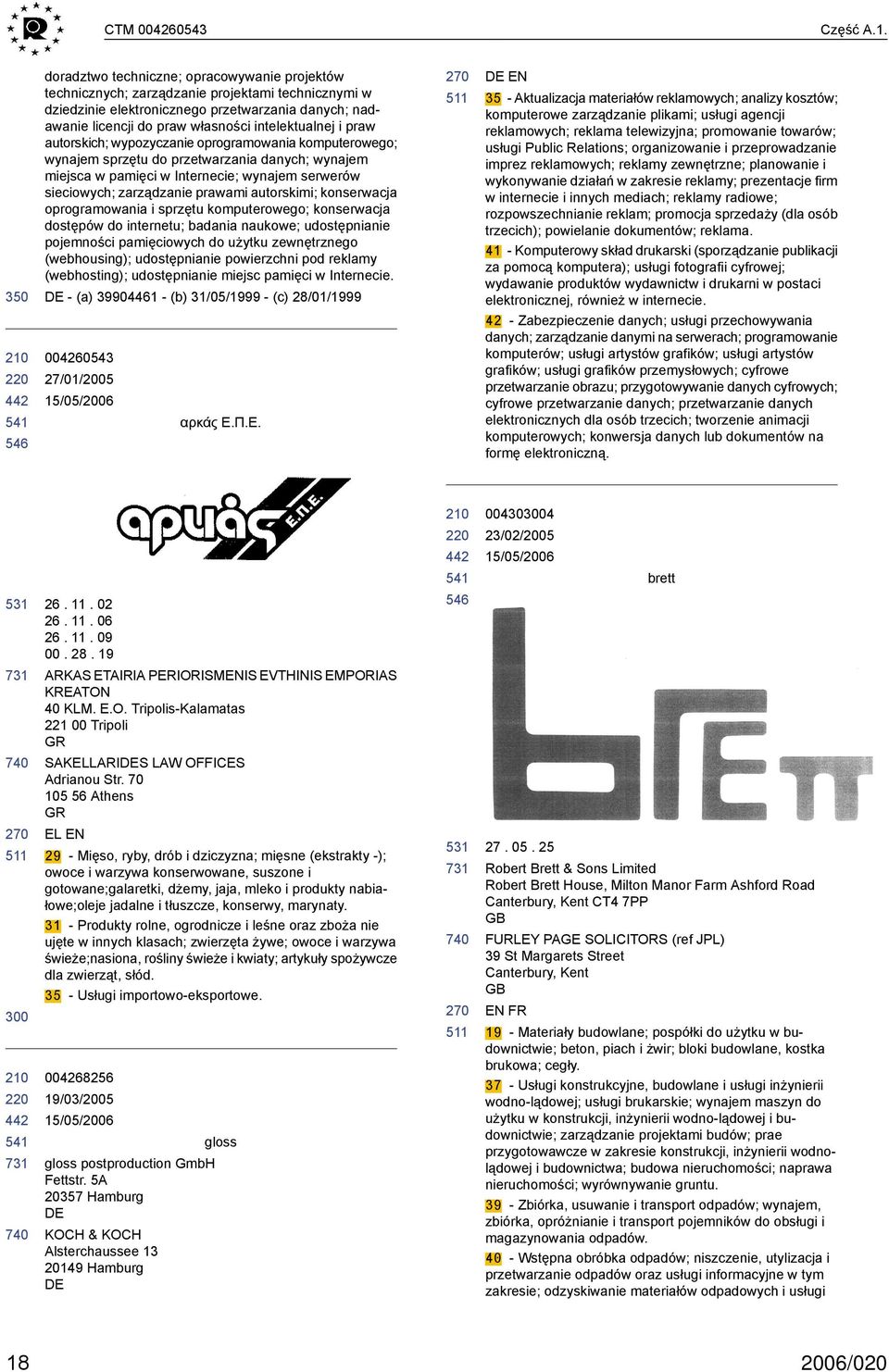 intelektualnej i praw autorskich; wypozyczanie oprogramowania komputerowego; wynajem sprzętu do przetwarzania danych; wynajem miejsca w pamięci w Internecie; wynajem serwerów sieciowych; zarządzanie