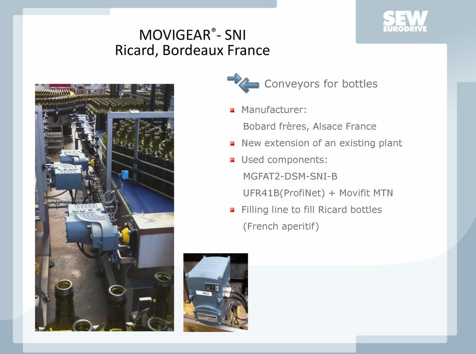 existing plant Used components: MGFAT2-DSM-SNI-B