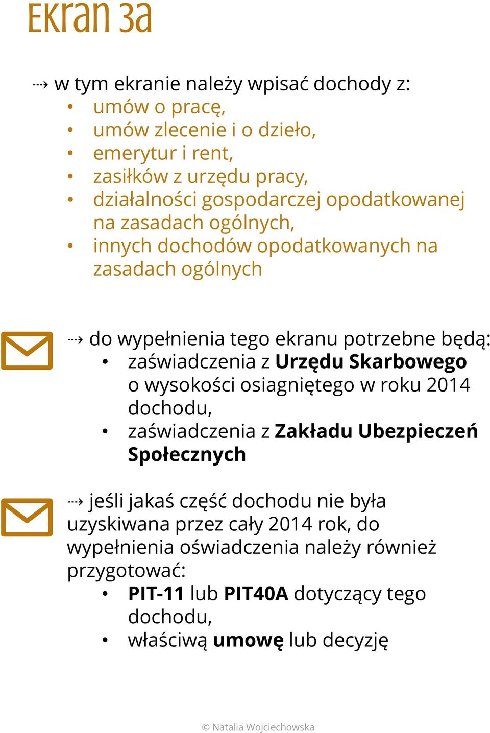 zaświadczenia z Urzędu Skarbowego o wysokości osiagniętego w roku 2014 dochodu, zaświadczenia z Zakładu Ubezpieczeń Społecznych jeśli jakaś część