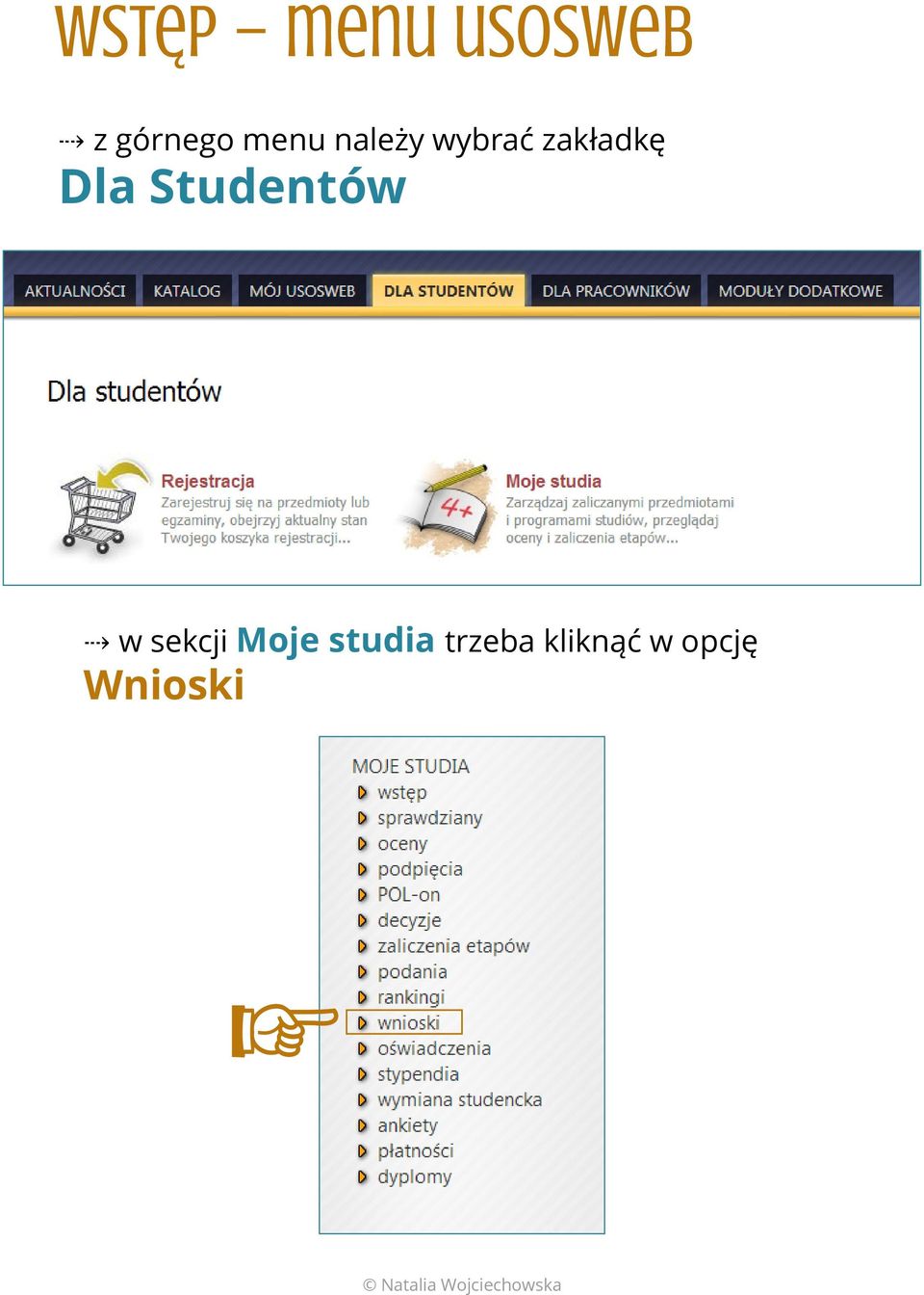 Dla Studentów w sekcji Moje