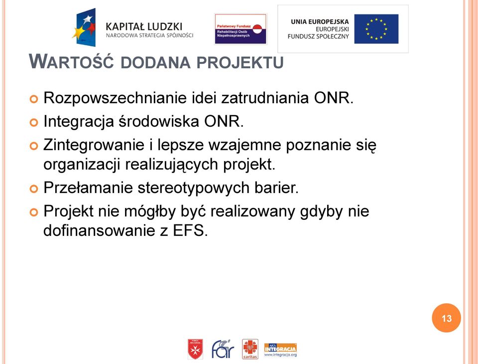 Zintegrowanie i lepsze wzajemne poznanie się organizacji