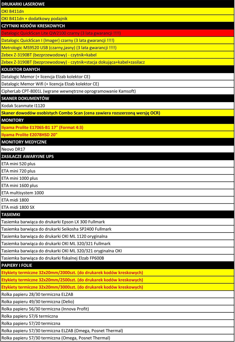 !!!) Zebex Z-3190BT (bezprzewodowy) - czytnik+kabel Zebex Z-3190BT (bezprzewodowy) - czytnik+stacja dokująca+kabel+zasilacz KOLEKTOR DANYCH Datalogic Memor (+ licencja Elzab kolektor CE) Datalogic