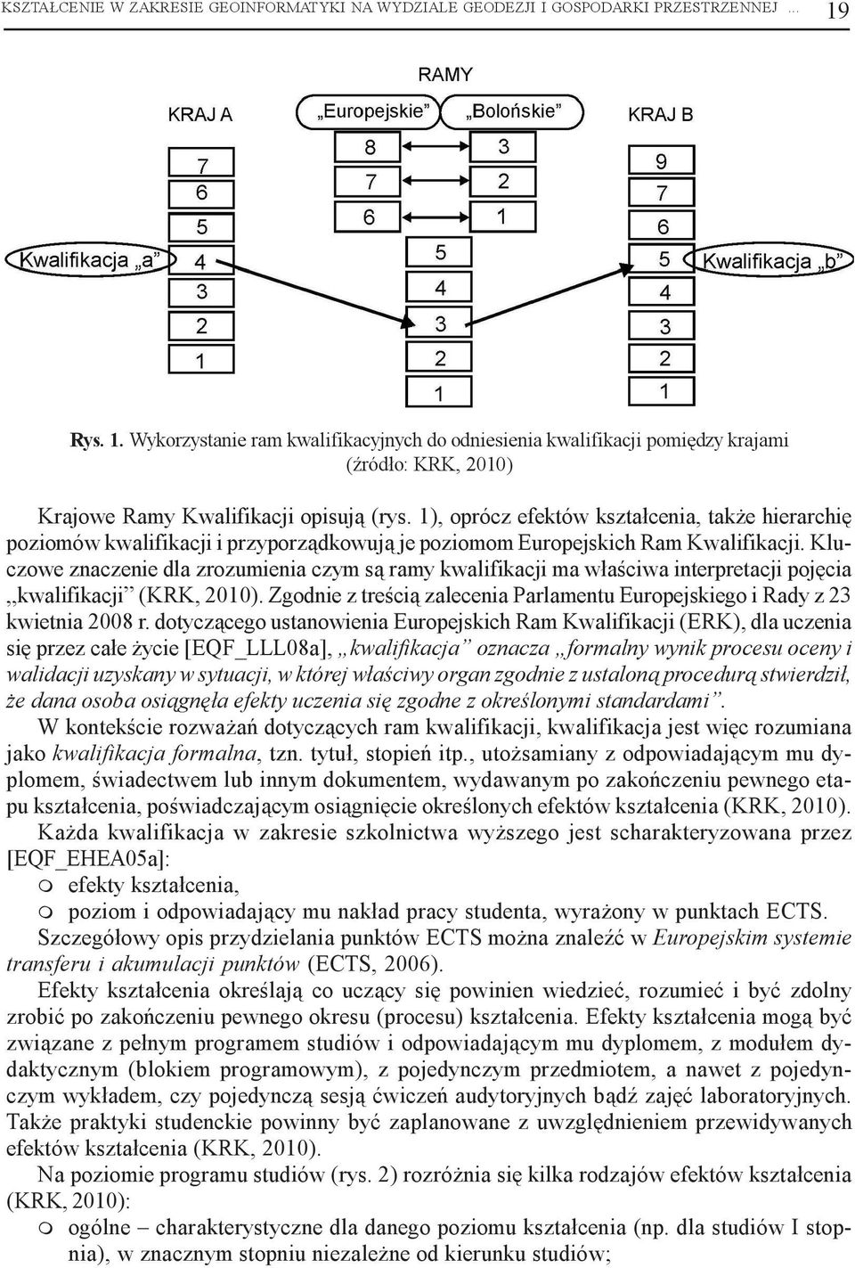 1), oprócz efektów kszta³cenia, tak e hierarchiê poziomów kwalifikacji i przyporz¹dkowuj¹ je poziomom Europejskich Ram Kwalifikacji.