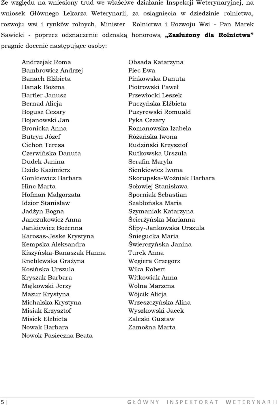 Bożena Bartler Janusz Bernad Alicja Bogusz Cezary Bojanowski Jan Bronicka Anna Butryn Józef Cichoń Teresa Czerwińska Danuta Dudek Janina Dzido Kazimierz Gonkiewicz Barbara Hinc Marta Hofman